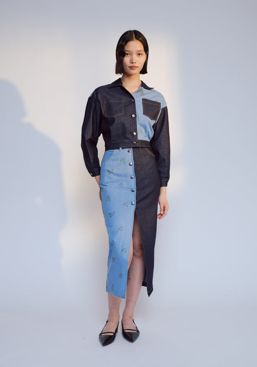 INMA 2 COLOUR DENIM JACKET