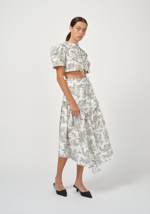VASILISSA TOP IN TOILE DE JOUY