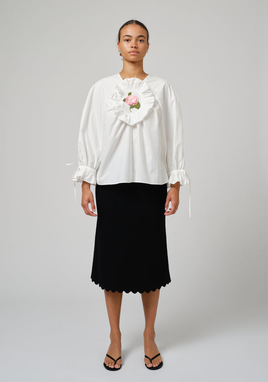 RITA BLOUSE WITH 3D EMBROIDERY