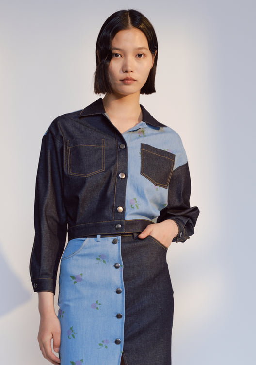 INMA 2 COLOUR DENIM JACKET