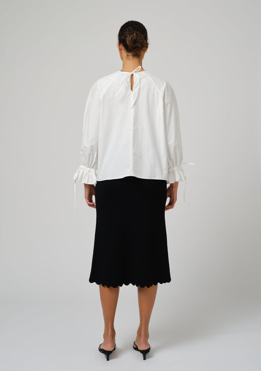RITA BLOUSE WITH 3D EMBROIDERY