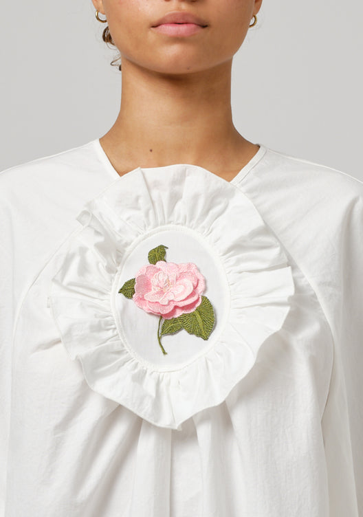 RITA BLOUSE WITH 3D EMBROIDERY